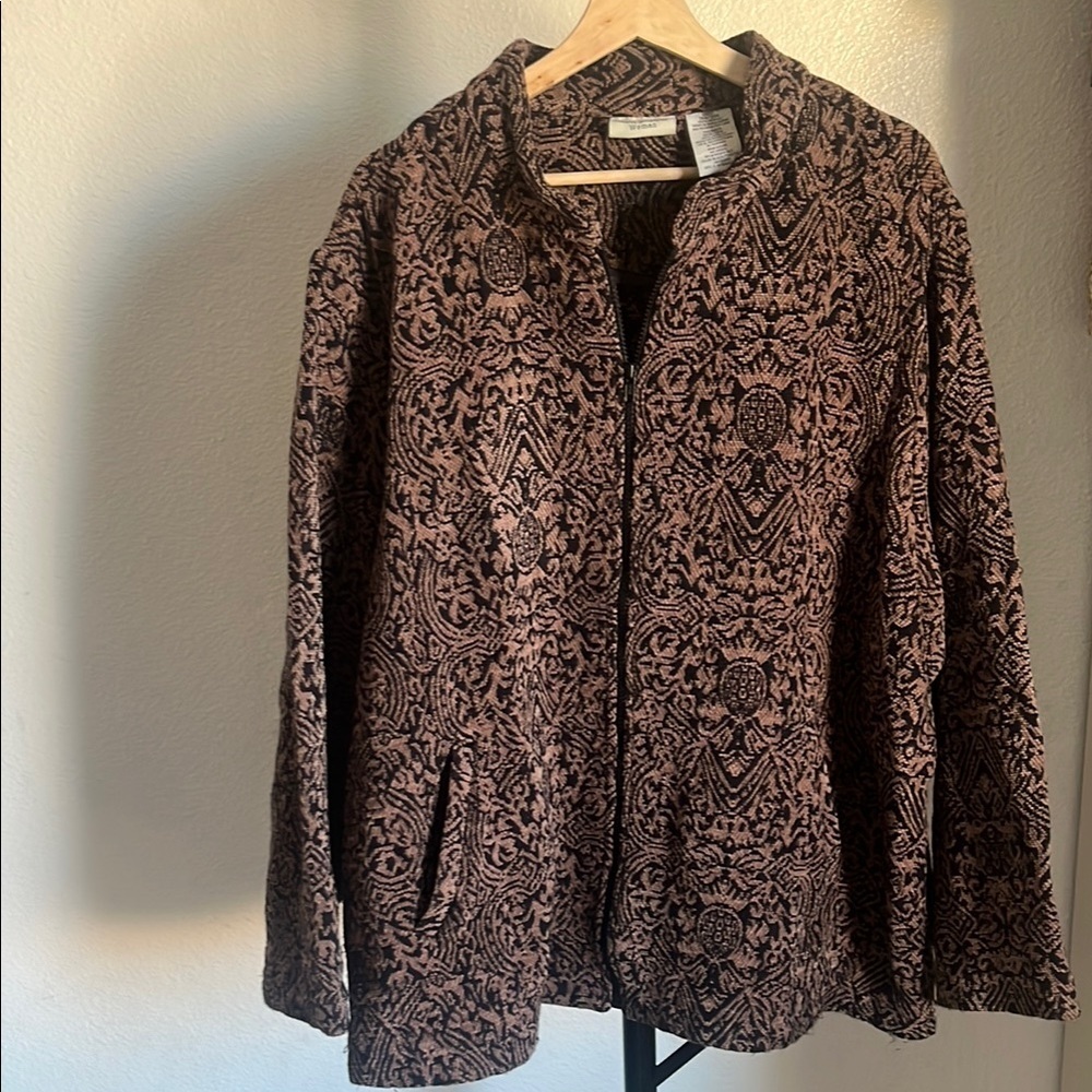 White Stag Brown and Black Bomber Jacket